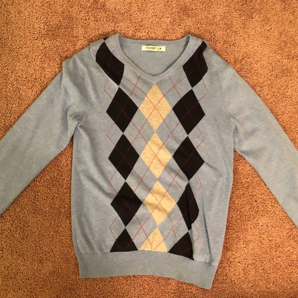 Medium, Blue, Cotton Sweater